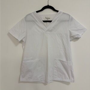 Rx Gear small white short sleeve scrub top